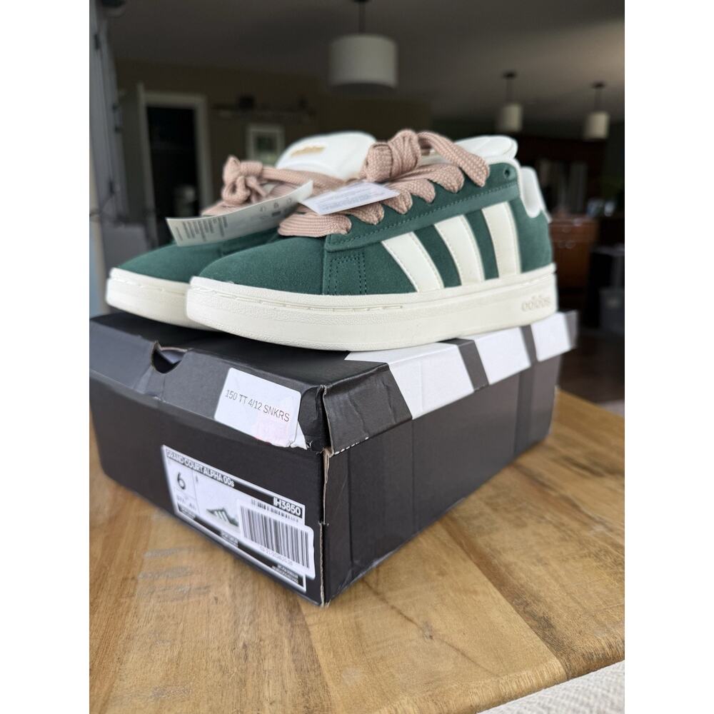 Adidas Grand Court Alpha 00s IH3850 Green Suede Women's 7 / Men's 6 NIB